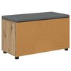 vidaXL Banco de Hall com almofada Carvalho Artesanal 80 x 46 x 46 cm