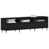 vidaXL Gabinete para TV com gaveta Carvalho Preto 150 x 30 x 44,5 cm