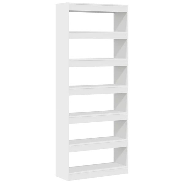 vidaXL Gabinete de Livros Branco 80 x 30 x 198 cm Madeira processada