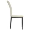 vidaXL Cadeiras de jantar 4 pcs veludo cor creme