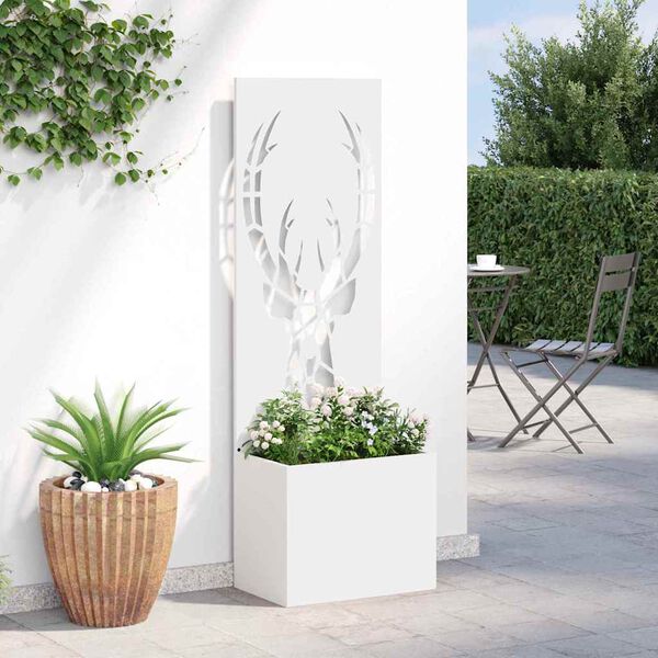 vidaXL Tela de Privacidade para Jardim Branco 50 x 140 cm