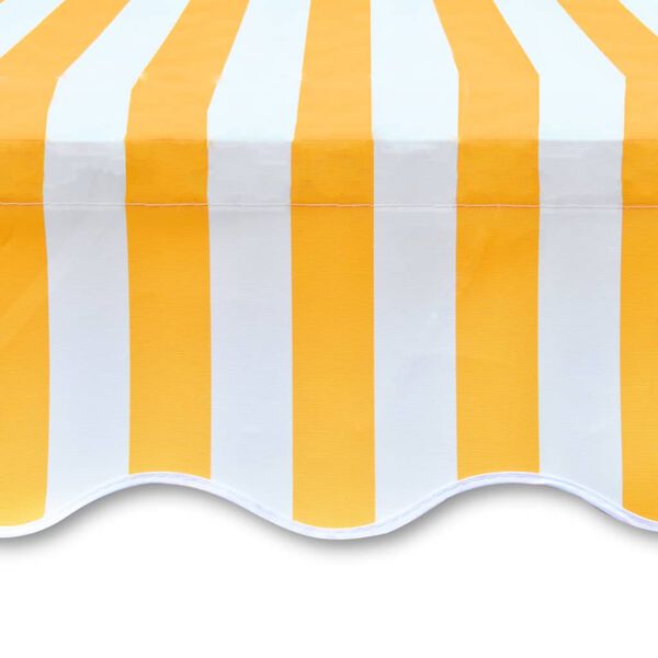 vidaXL Lona para toldo laranja e branco 450x300 cm