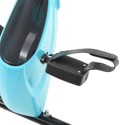 vidaXL Bicicleta X estática magnética com medição pulso preto e azul