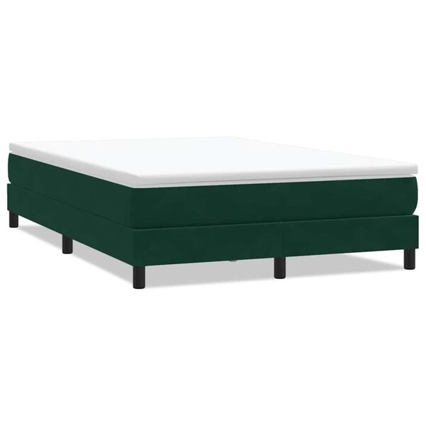 vidaXL Cama sem molas/colch&atilde;o 160x210 cm veludo verde escuro