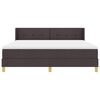 vidaXL Cama Box com colch&atilde;o Marrom Escuro 200 x 180 cm Poli&eacute;ster