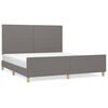 vidaXL Estrutura de cama sem colch&atilde;o 180x200 cm tecido cinzento-escuro