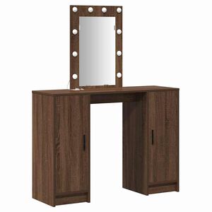 vidaXL Mesa de vestir Castanho 102 x 33 x 135 cm Derivados de Madeira