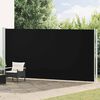 vidaXL Toldo lateral retr&aacute;til para p&aacute;tio 200x600 cm preto