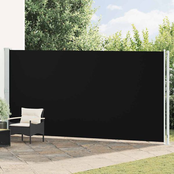 vidaXL Toldo lateral retr&aacute;til para p&aacute;tio 200x600 cm preto