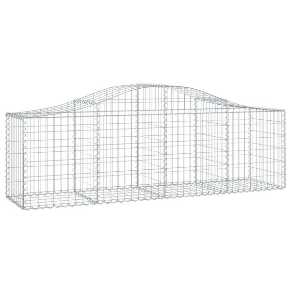 vidaXL Cestos gabi&atilde;o arqueados 50pcs 200x50x60/80 cm ferro galvanizado