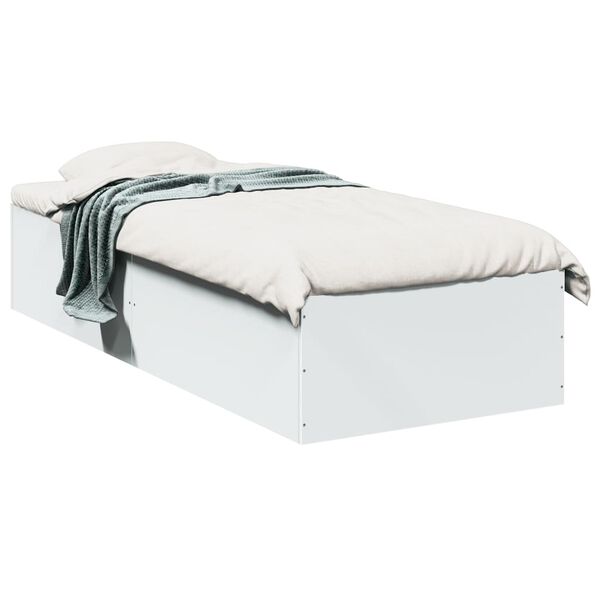 vidaXL Estrutura de cama 90x200 cm derivados de madeira branco