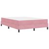 vidaXL Cama Box com colch&atilde;o Rosa 160 x 210 cm tecido
