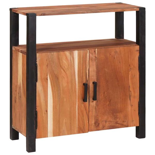 vidaXL Buffet Castanho 70 x 30 x 75 cm Madeira de acácia maciça