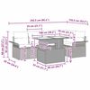 vidaXL Conjunto de Sof&aacute; de Jardim 6 pcs Bege Rattan Sint&eacute;tico