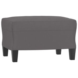 vidaXL Apoio de p&eacute;s 60x50x41 cm couro artificial cinza