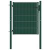 vidaXL Port&atilde;o de cerca em PVC e a&ccedil;o 100x100 cm verde