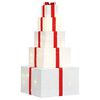 vidaXL Decora&ccedil;&atilde;o de Natal caixa de presente 250 LED branco quente