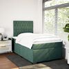 vidaXL Cama boxspring com colch&atilde;o 120x190 cm veludo verde-escuro