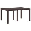 vidaXL Mesa de Jantar para Jardim Castanho 150 x 100 x 73 cm vime PE
