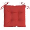 vidaXL Almofad&otilde;es de cadeira 4 pcs 40x40x7 cm tecido oxford vermelho