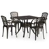 vidaXL 5 pcs conjunto bistr&ocirc; alum&iacute;nio fundido bronze