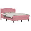 vidaXL Estrutura da Cama com cabeceira Rosa 120 x 200 cm Veludo