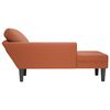 vidaXL Chaise lounge com almofada tecido corduroy laranja