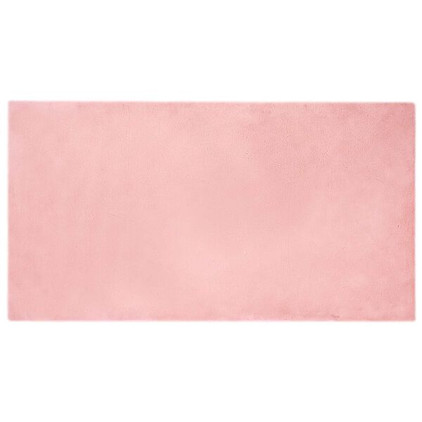 vidaXL Tapete de Pelo Sintético de Coelho Olite Rosa 80 x 150 cm