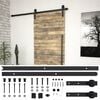 vidaXL Kit de ferragens para porta deslizante SKIEN 183 cm aço preto