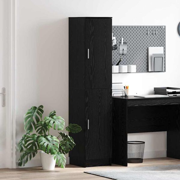 vidaXL Highboard Carvalho preto 35 x 39 x 168 cm Madeira processada