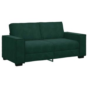 vidaXL Sof&aacute; de 2 lugares verde escuro 180x78x84 cm em veludo