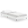 vidaXL Estrutura cama 75x190 cm derivados de madeira branco brilhante