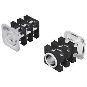 vidaXL Inserto de Tubo Rosqueado 2 pcs Preto e Prata A&ccedil;o Galvanizado