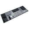 vidaXL Tapete de cozinha lav&aacute;vel 60x180 cm veludo padr&atilde;o vinho cinza