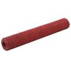 vidaXL Cerca arame galinheiro 25x1 m a&ccedil;o c/ revestimento PVC vermelho