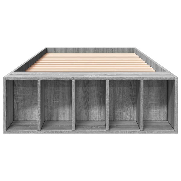vidaXL Estrutura cama 75x190 cm derivados de madeira cinzento sonoma