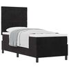 vidaXL Cama Box com colch&atilde;o com cabeceira Preto 80 x 200 cm tecido