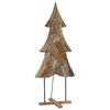vidaXL &Aacute;rvore de Natal Castanho 181,5 cm Madeira de teca maci&ccedil;a