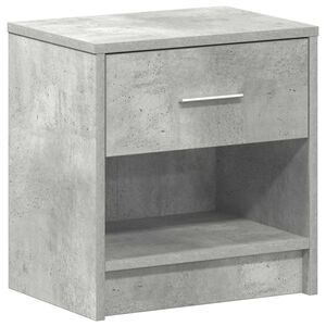 vidaXL Mesa de cabeceira com gaveta 39x28x41 cm cinzento cimento