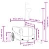 vidaXL Reboque para bicicleta 45 kg ferro preto e cinza