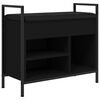 vidaXL Banco sapateira 65,5x32x57,5 cm derivados de madeira preto