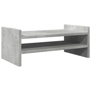 vidaXL Suporte monitor 50x27x20 cm derivados madeira cinzento cimento