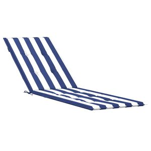 vidaXL Almofad&atilde;o cadeira de terra&ccedil;o tecido oxford riscas azul/branco