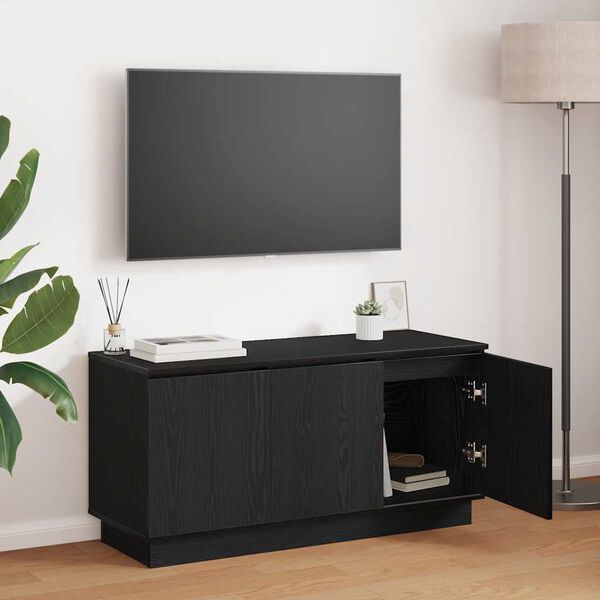 vidaXL Gabinete para TV Carvalho Preto 100 x 38 x 49 cm