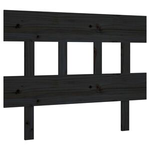 vidaXL Cabeceira de cama 78,5x3x81 cm pinho maci&ccedil;o preto