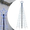 vidaXL &Aacute;rvore de Natal LED com Spikes 220 LEDs Azul 180 cm