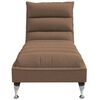vidaXL Chaise lounge de massagem com almofadões tecido castanho