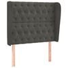 vidaXL Cabeceira cama c/ abas veludo 103x23x118/128 cm cinzento-escuro