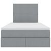 vidaXL Cama com arruma&ccedil;&atilde;o e colch&atilde;o Cinzento-claro 120 x 200 cm