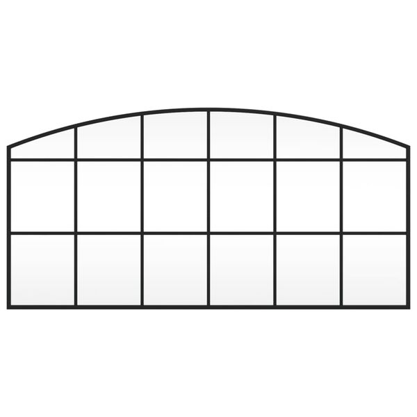vidaXL Espelho de parede arqueado 100x50 cm ferro preto